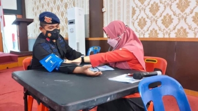 Sat Brimob Polda Sumut, Sambut HUT Korps Brimob Polri Ke 76, Lakukan Bhakti Sosial Donor Darah