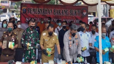 Kepolisian Medan, Musnahkan Narkoba dari Berbagai Jenis Senilai Rp. 37 Milliar
