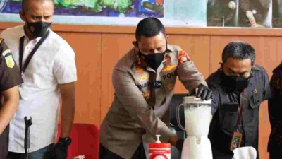 Polres Metro Jakpus Musnahkan Sabu Asal dari Tanjung Gusta Medan, Senilai Rp 30,8 Miliar