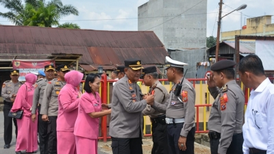 Kapolres Labusel AKBP Maringan, Kunker ke Polsek. Kota Pinang