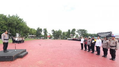 Dirsamapta Polda Sumut Pimpin Apel Perdana Ops Mantap Praja Toba 2024