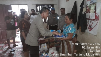 Kepedulian Kapolresta Deli Serdang Sampaikan Tali Asih Kepada Keluarga Duka