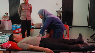Bersama Instansi Terkait, Polres Sibolga Gelar Donor Darah Serentak
