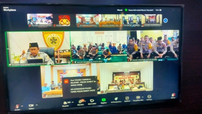 Polres Pakpak Bharat Ikuti Kegiatan Binrohtal Rutin Yang Di Lakukan Via Zoom Oleh Bagbinreligi Rowatpers SSDM Polri
