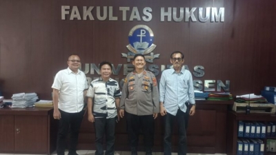 Kunjungan Silaturahmi Kapolsek Medan Timur, Kompol Agus ke Kampus Universitas HKBP Nomensen