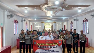 Polres Sibolga Kunjungi Gereja GNKPI, Ajak Jemaah Sibolga Tidak Takut Lapor Aksi Premanisme