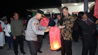 Momen Hari Bhayangkara ke-79 Polres Pakpak Bharat Giat Malam Renungan Suci Doa Lintas Agama dan Pelepasan Lampu Lampion