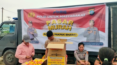 Polres Pakpak Bharat Gelar Pangan Murah Bantu Masyarakat Stabilkan Harga Beras