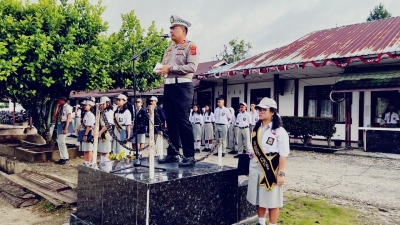 Satlantas Polres Pakpak Bharat Manyapa Kunjungi SMA Negeri 1 Salak Berikan Edukasi dan Penyuluhan