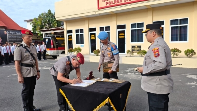 Irup Sertijab PJU Polres Sibolga Kepada Pejabat Baru Dipimpin Kapolres Sibolga